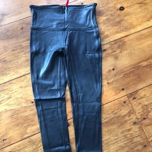 NWOT Spanx Pleather Leggings